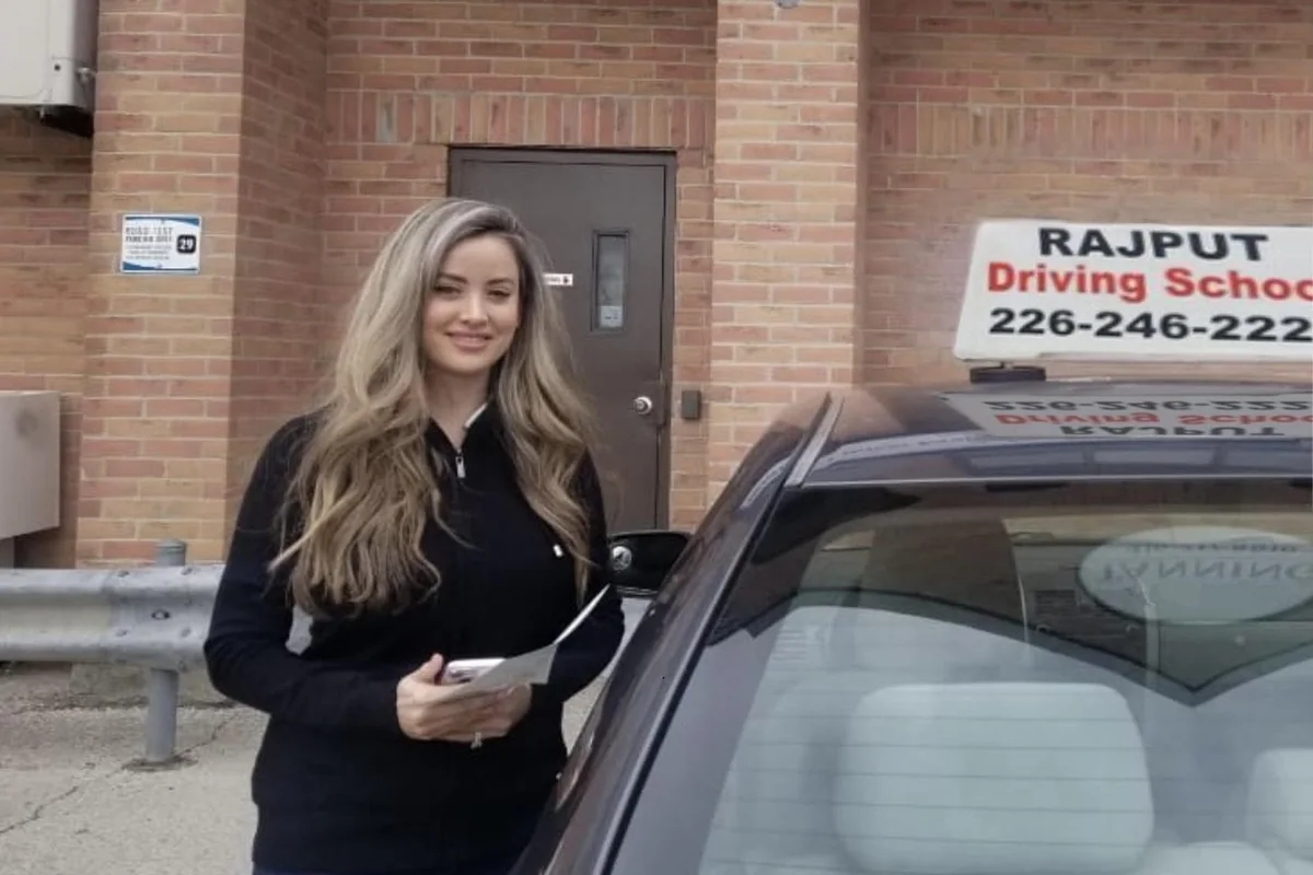 A Rajput Driving School student who passed the G1 knowledge test in Windsor