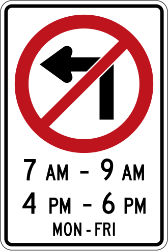 Ontario road sign for question 123